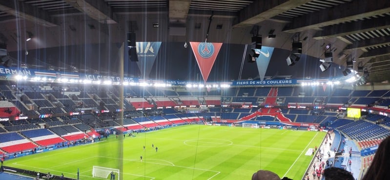 Le Parc des Princes un soir de match